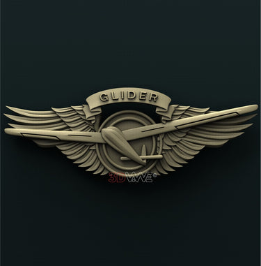 US ARMY GLIDER PILOT WINGS 3D STL 3DWave